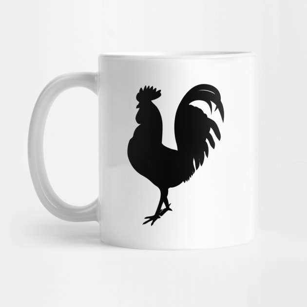 Chicken Rooster Silhouette by KC Happy Shop